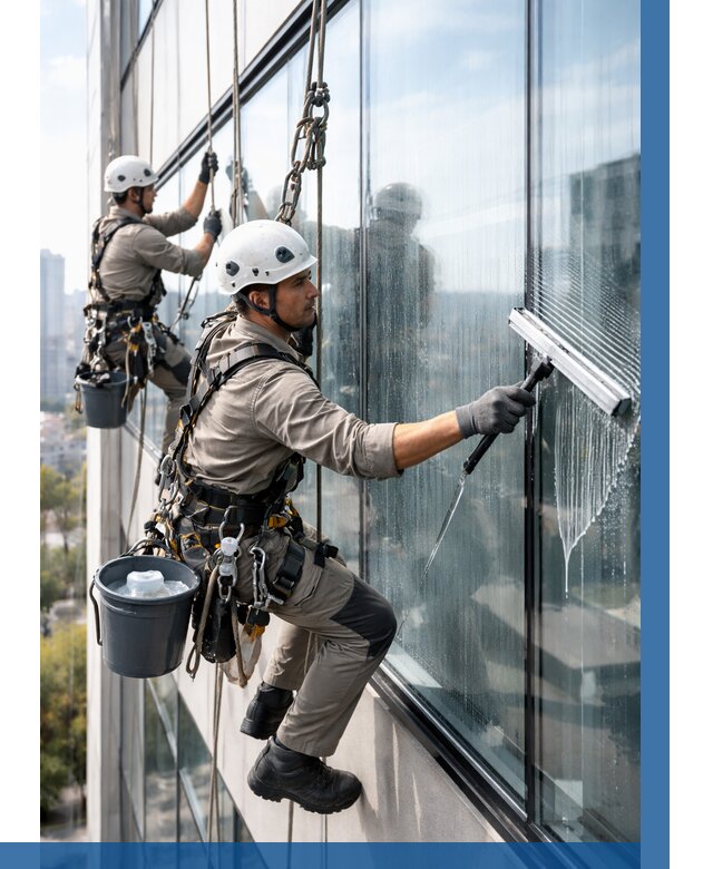 Мойка окон альпинистами в Фрязине от 4673 р. | ВЫСОТНИК-Фрз