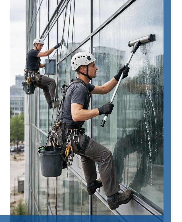 Мойка витражей альпинистами в Фрязине от 727 р. под ключ|ВЫСОТНИК-Фрз