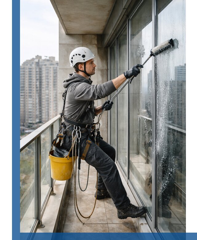 Профессиональная мойка балконного остекления в Фрязине