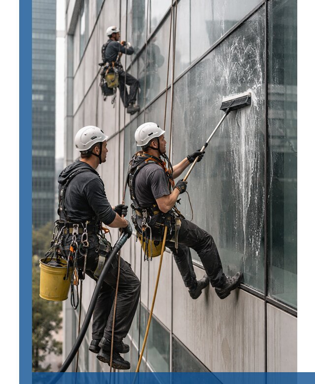 Профессиональная высотная мойка фасадов зданий в Фрязине
