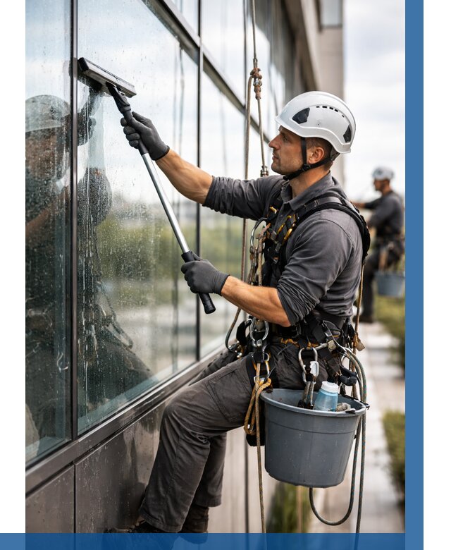 Мойка стеклянных фасадов в Фрязине от 208 р. | ВЫСОТНИК-Фрз