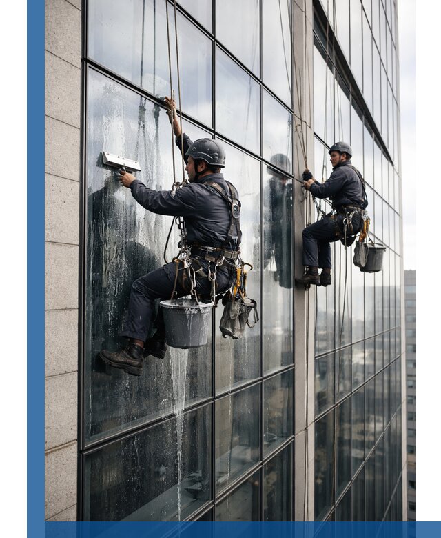 Профессиональная мойка стеклянных фасадов зданий в Фрязине