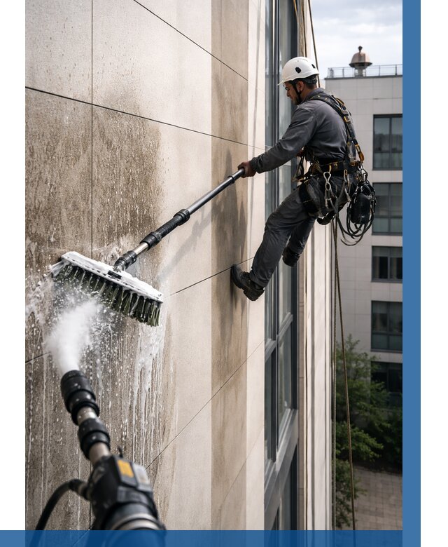 Мойка фасада из керамогранита в Фрязине от 312 р. | ВЫСОТНИК-Фрз