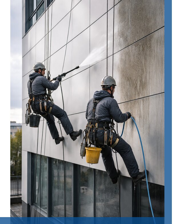 Мойка фасада из композита в Фрязине по цене от 312 р. | ВЫСОТНИК-Фрз