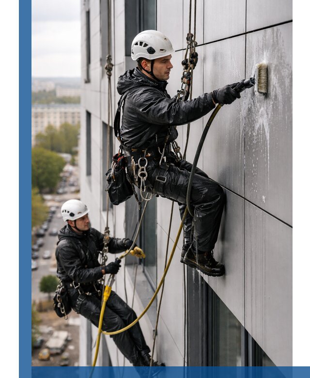 Профессиональная мойка фасада из композита в Фрязине
