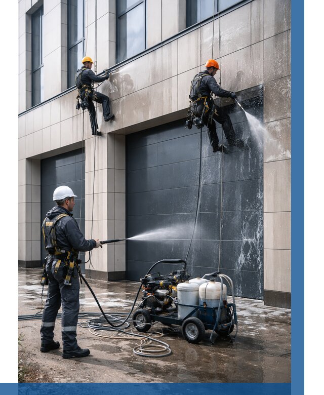 Послестроительная мойка фасада в Фрязине от 312 р. | ВЫСОТНИК-Фрз