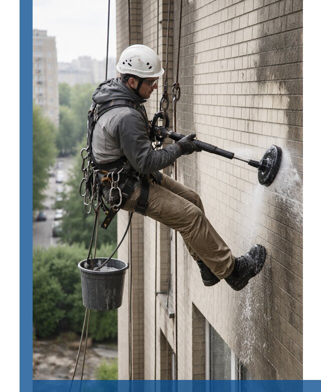 Очистка фасада от копоти в Фрязине профессионально и безопасно