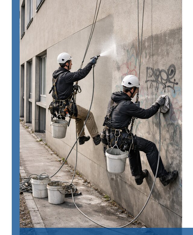 Антиграффити покрытие фасада с защитой от надписей в Фрязине