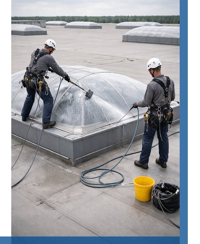 Мойка зенитных фонарей в Фрязине, заказать от 4673 р. | ВЫСОТНИК-Фрз