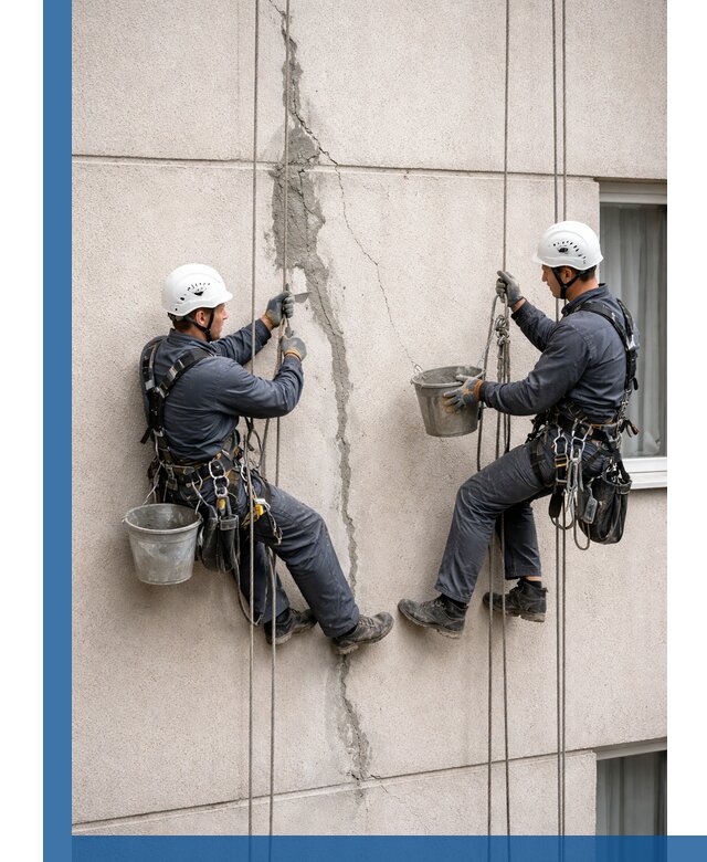 Заделка трещин на фасаде в Фрязине с гарантийным ремонтом