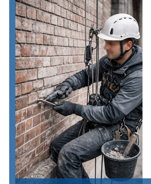 Расшивка кирпичных швов фасадов и стен, ремонт в Фрязине