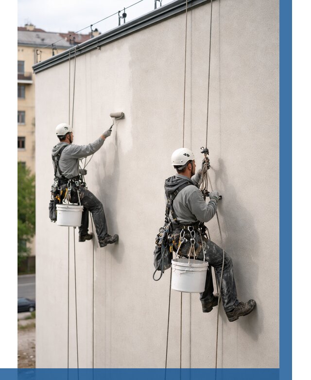 Покраска оштукатуренного фасада в Фрязине от 332 р. | ВЫСОТНИК-Фрз