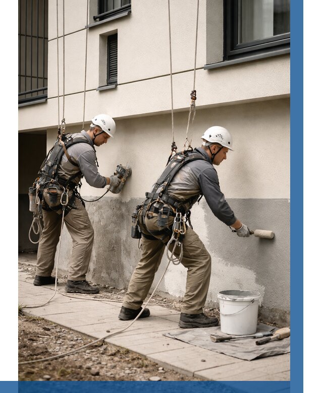 Окраска цоколя здания в Фрязине от 467 р. под ключ | ВЫСОТНИК-Фрз