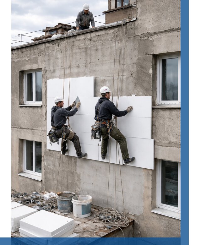 Утепление фасада пенополистиролом в Фрязине от 1869 р. | ВЫСОТНИК-Фрз