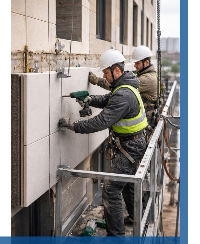 Монтаж фасадных термопанелей в Фрязине от 1558 р. | ВЫСОТНИК-Фрз