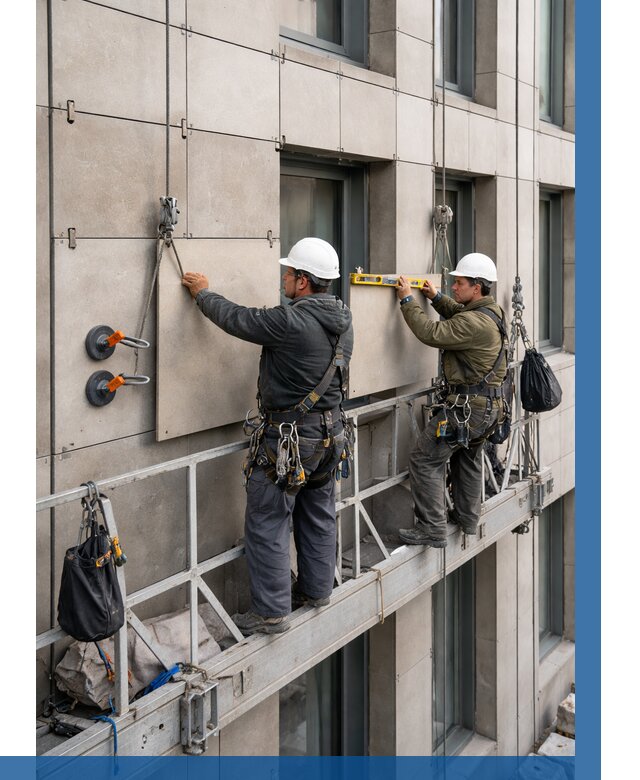 Монтаж керамогранита на фасад в Фрязине от 2596 р. | ВЫСОТНИК-Фрз