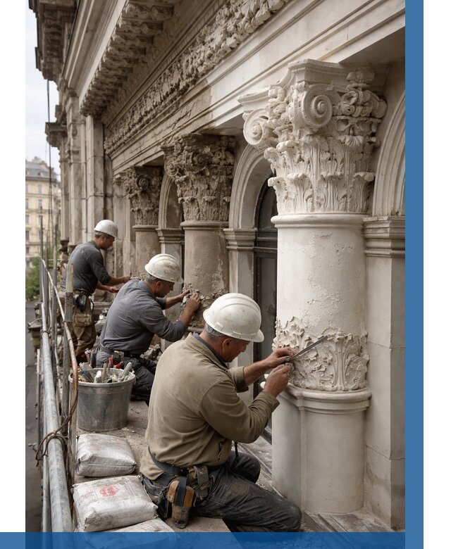 Реставрация фасадной лепнины в Фрязине от 2596 р. | ВЫСОТНИК-Фрз