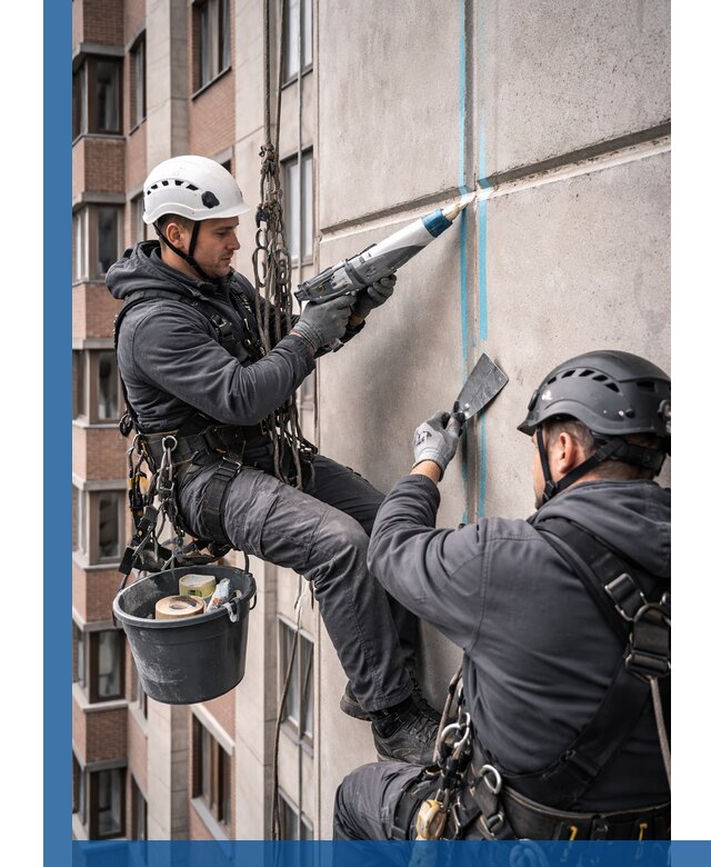 Вторичная герметизация швов фасада и кровли в Фрязине