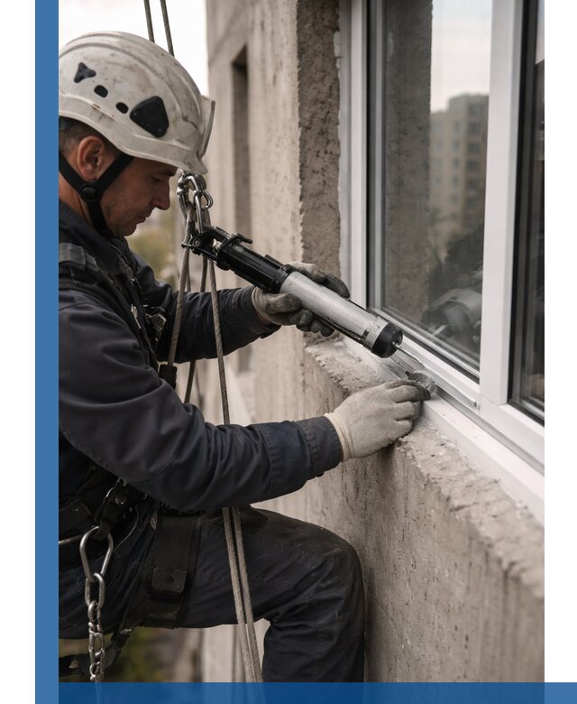 Герметизация оконных швов снаружи в Фрязине профессионально