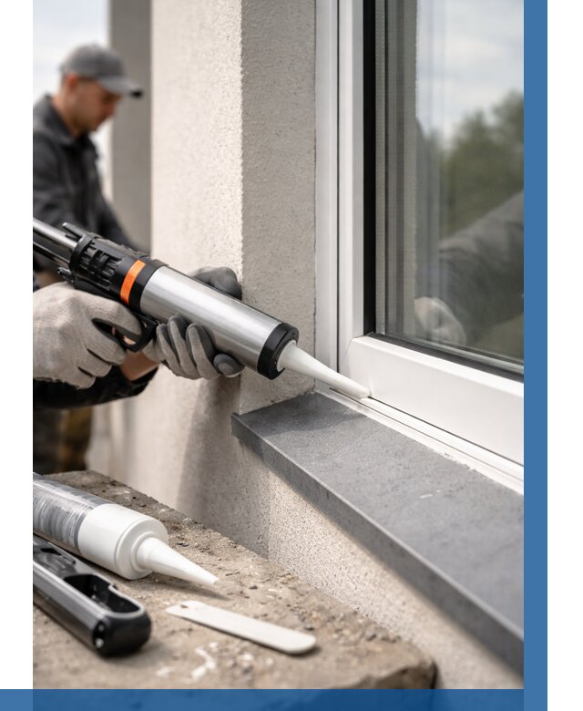 Герметизация монтажных швов окон в Фрязине от 675 р. | ВЫСОТНИК-Фрз