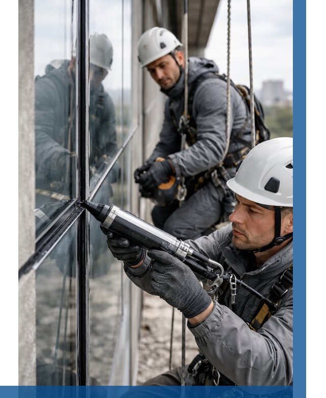 Герметизация витражных швов в Фрязине от 675 р. | ВЫСОТНИК-Фрз