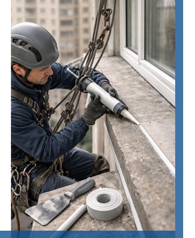 Герметизация балконного козырька в Фрязине от 4673 р. | ВЫСОТНИК-Фрз