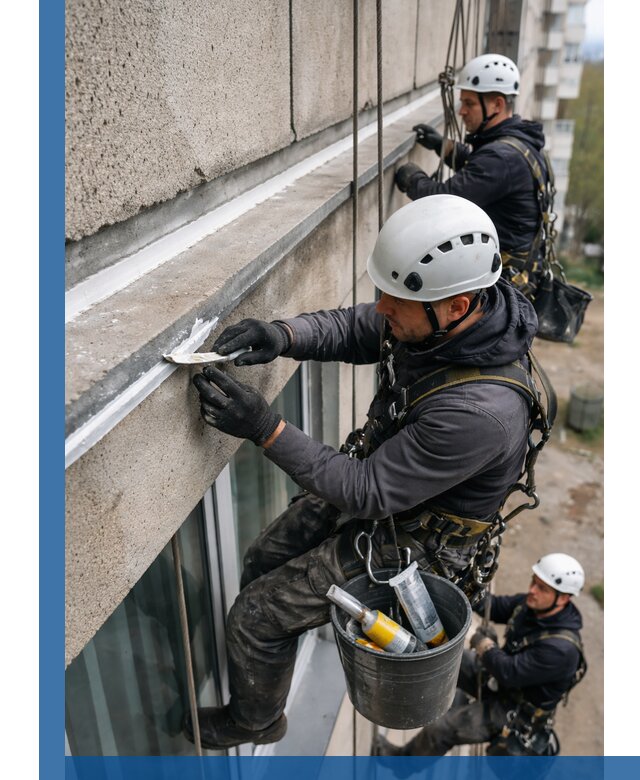 Герметизация примыкания балкона в Фрязине под ключ с гарантией