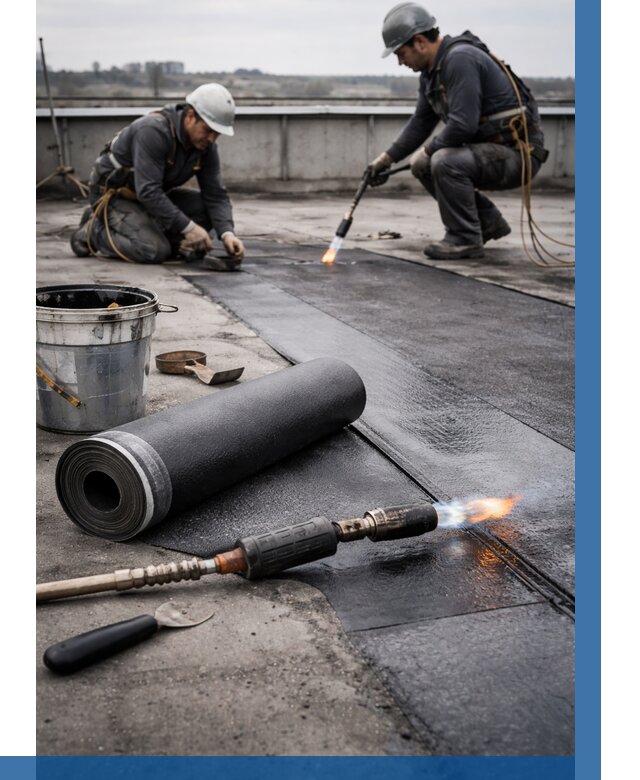 Ремонт рулонной кровли в Фрязине от 675 р. | ВЫСОТНИК-Фрз