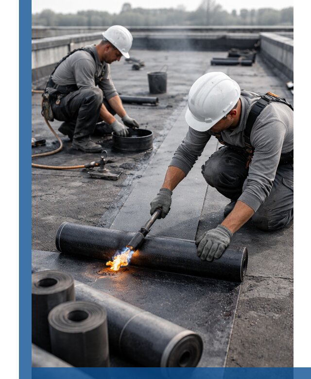 Ремонт рулонной кровли в Фрязине герметизация и восстановление