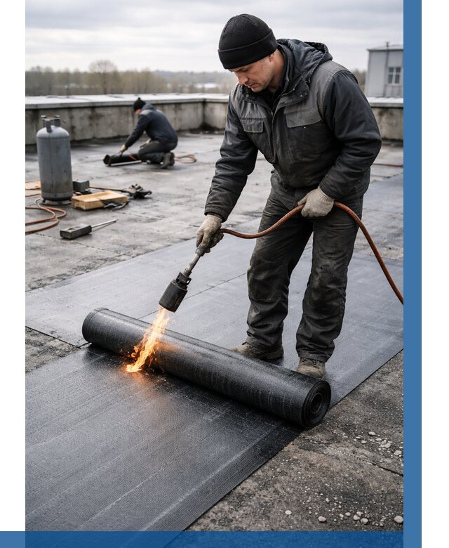 Ремонт наплавляемой кровли в Фрязине от 727 р. | ВЫСОТНИК-Фрз