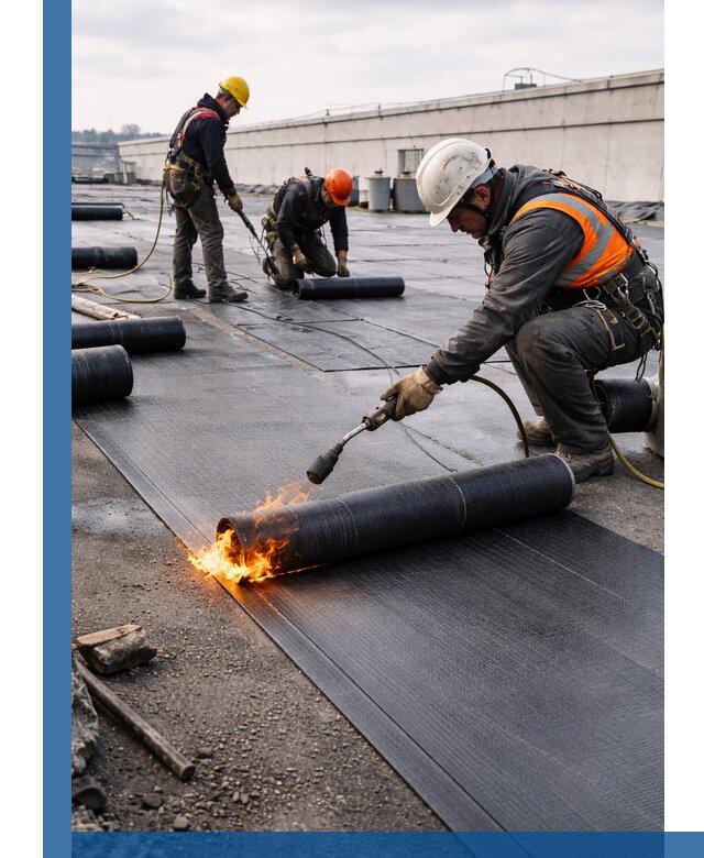 Монтаж наплавляемой кровли в Фрязине профессионально