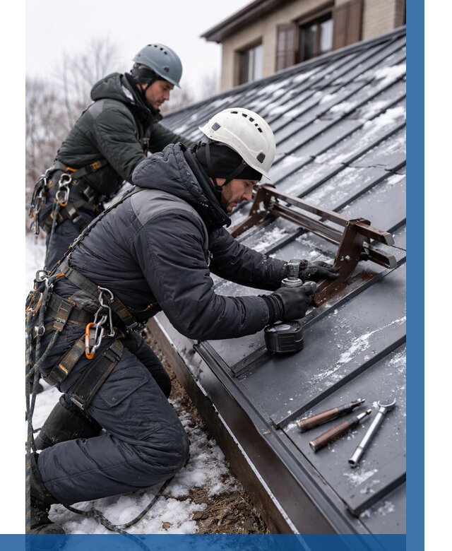 Монтаж снегозадержателей в Фрязине от 467 р. | ВЫСОТНИК-Фрз