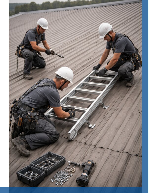 Монтаж кровельной лестницы в Фрязине от 4673 р. | ВЫСОТНИК-Фрз