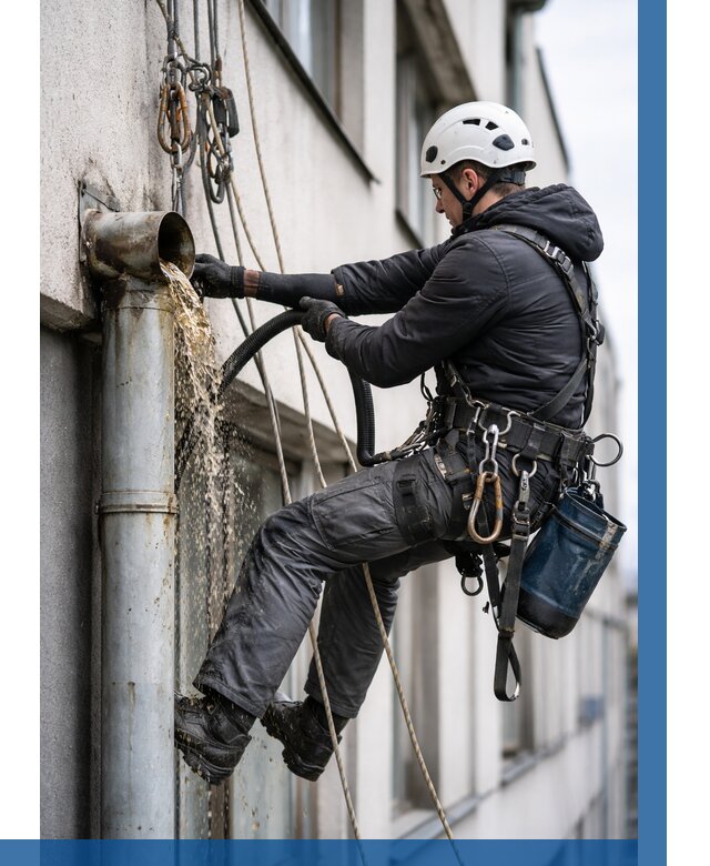 Прочистка водосточных труб в Фрязине от 3635 р. | ВЫСОТНИК-Фрз