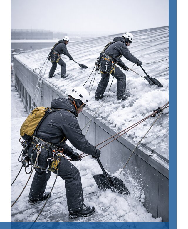 Очистка навесов от снега в Фрязине от 4673 р. | ВЫСОТНИК-Фрз