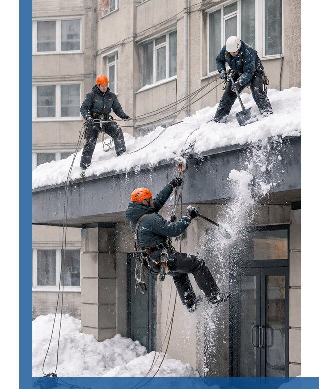 Безопасная очистка навесов от снега в Фрязине круглогодично