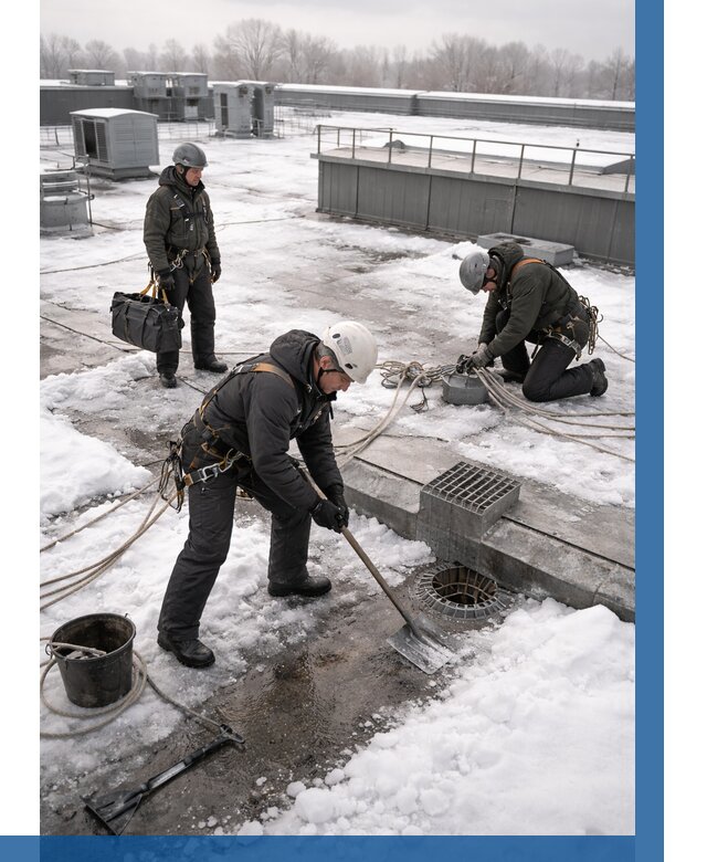 Абонентское обслуживание кровли зимой в Фрязине от 8308 р. | ВЫСОТНИК-Фрз