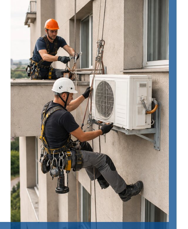 Монтаж внешнего блока кондиционера в Фрязине от 6750 р. | ВЫСОТНИК-Фрз