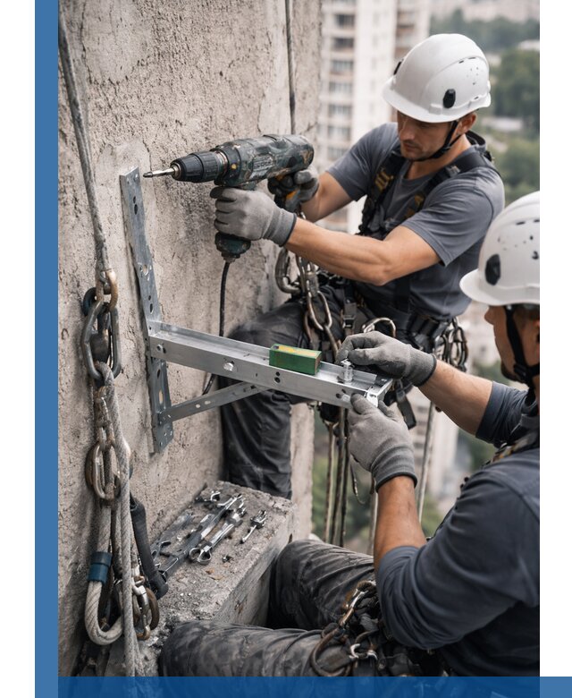 Установка кронштейнов кондиционера и крепежа в Фрязине