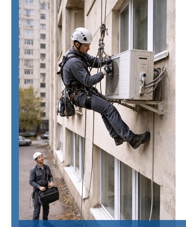 Демонтаж внешнего блока кондиционера в Фрязине профессионально