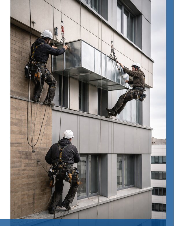 Монтаж воздуховодов на фасаде в Фрязине от 1558 р. | ВЫСОТНИК-Фрз