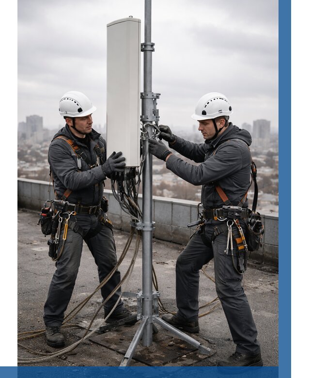 Монтаж антенн связи на крыше в Фрязине от 8827 р. | ВЫСОТНИК-Фрз