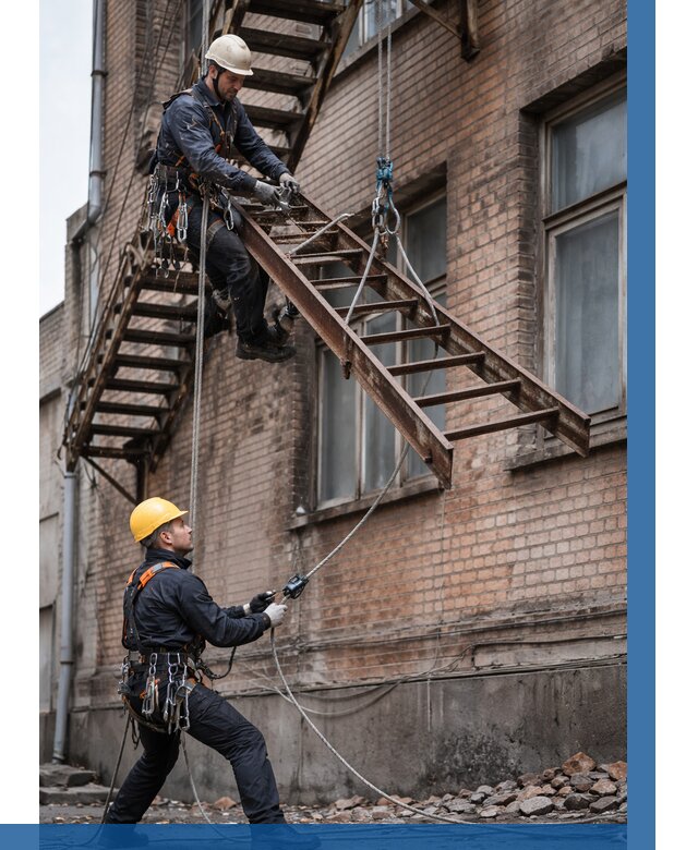 Демонтаж пожарной лестницы в Фрязине от 12462 р. | ВЫСОТНИК-Фрз