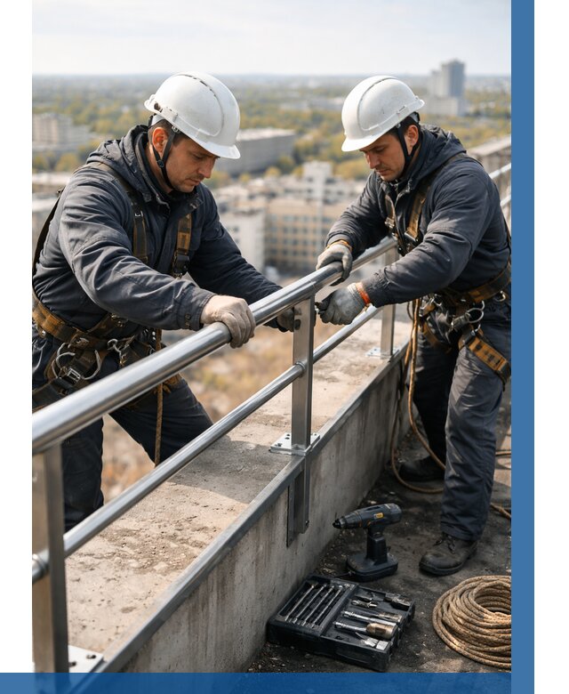 Монтаж перил на высоте в Фрязине от 2596 р. | ВЫСОТНИК-Фрз