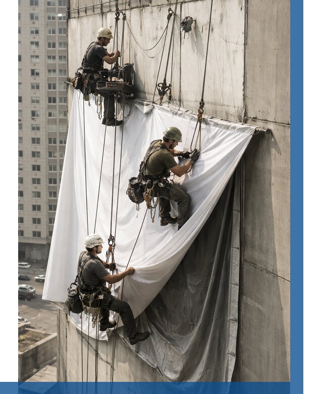 Замена баннерного полотна в Фрязине от 6750 р. | ВЫСОТНИК-Фрз—заказать