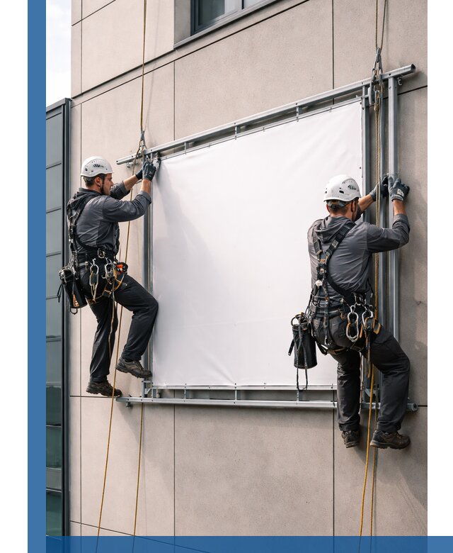 Монтаж наружной рекламной вывески в Фрязине под ключ