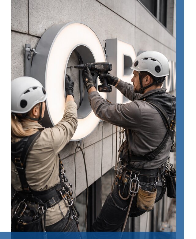 Монтаж световых букв в Фрязине от 3116 р. под ключ ВЫСОТНИК-Фрз