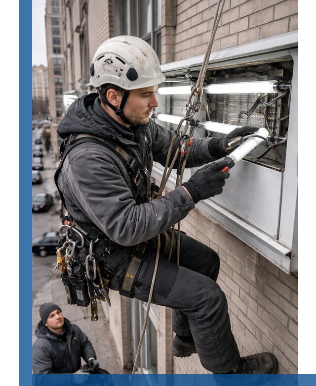 Профессиональная замена ламп в наружной вывеске в Фрязине