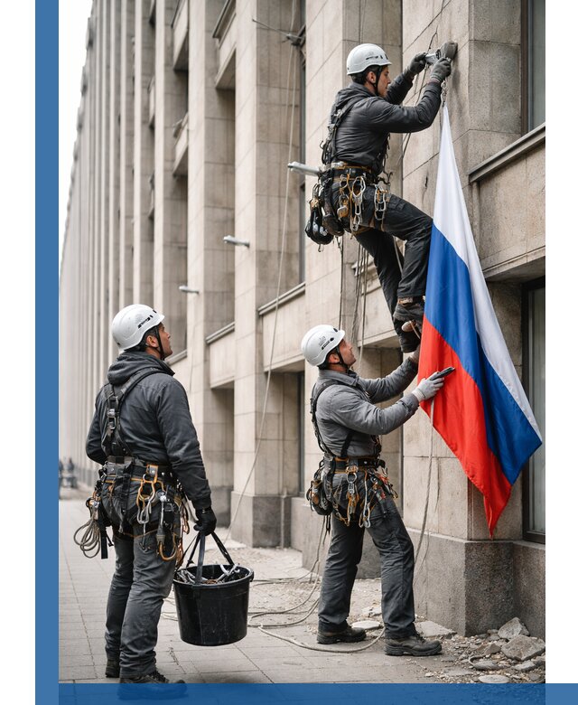 Профессиональная установка флагов на фасаде в Фрязине