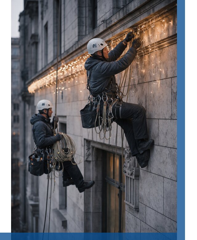 Монтаж новогодней иллюминации в Фрязине от 8827 р. | ВЫСОТНИК-Фрз